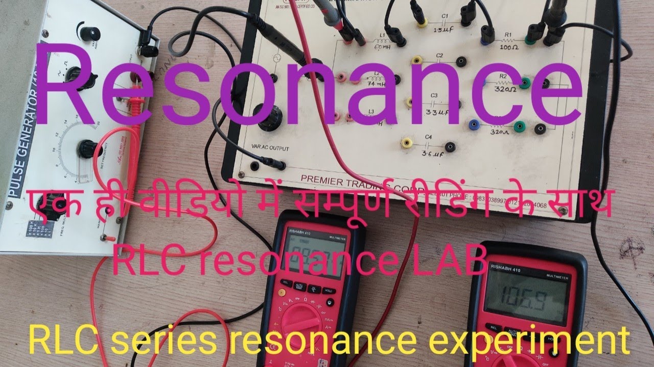 rlc series resonance experiment | resonance circuit | resonance rlc circuit | resonance frequency |