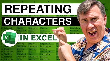 Excel - Repeating Characters to Fill a Cell with Asterisks - Episode 574