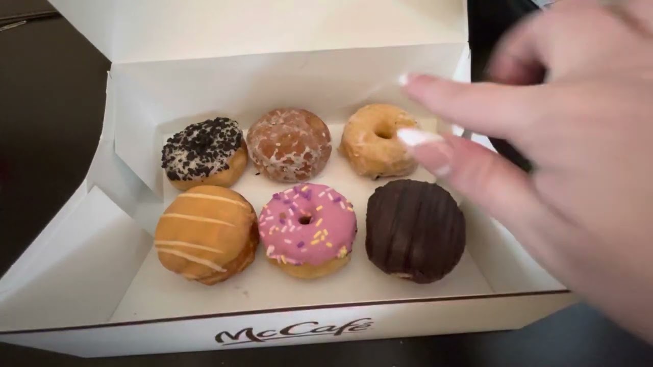 Trying McDonald’s Bakery Items | Food ASMR | Whispered | #asmr #mccafe #donuts
