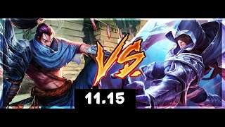 PzZang | Yasuo vs Talon - Mid Season 11 - Patch 11.15 - Yasuo Gameplay