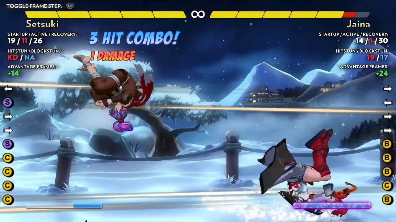 Setsuki Super Read Vs Jaina Projectile with okizeme reversal bait 3 damage punish