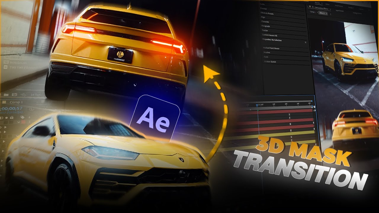 No-Plugin 3D Mask Transition Tutorial - After Effects