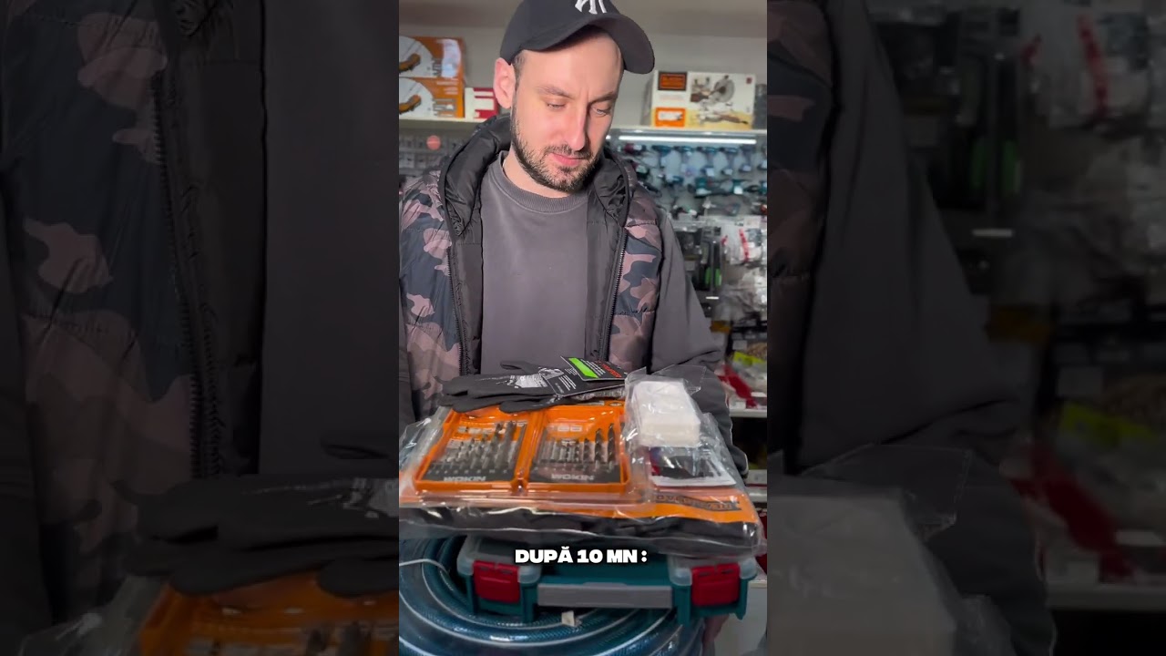 Cum iese un bărbat din magazinele de scule? 😄  Niciodată cu mâna goală!