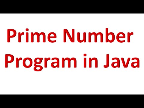 Prime Number Program in Java