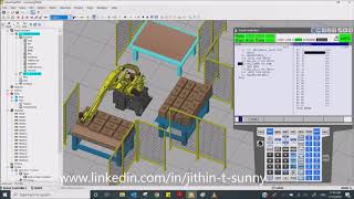 FANUC ROBOGUIDE  PALLETIZING AND PALLETIZING SIMULATION TUTORIAL