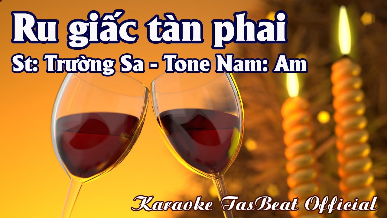 Karaoke Ru Giấc Tàn Phai Tone Nam | TAS BEAT