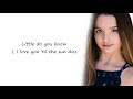 Alex  Sierra   Little Do You Know Annie LeBlanc  Hayden Summerall Cover  Lyrics