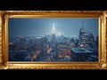 Peaceful Snowy City – 4K Winter Urban Landscape for TV