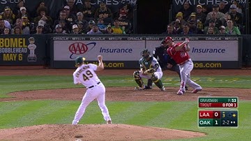 LAA@OAK: Trout lines a two-run homer to left field