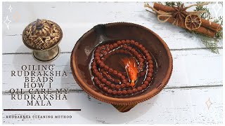 How I Oil Care My Rudraksha Mala | Rudraksha Cleaning Method |Oiling Rudraksha Beads -Blissful Life