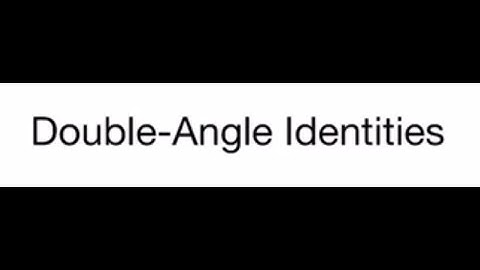 Trig - 5.5 - Double-Angle Identities - Examples