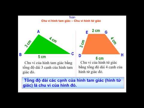 Toán 2 - Bài: Chu vi hình tam giác - chu vi hình tứ giác