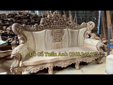 Video Bộ Hoàng Gia Nguyên Khối Gỗ Gõ Đỏ Chân 20 - Mẫu Mới... - youtube