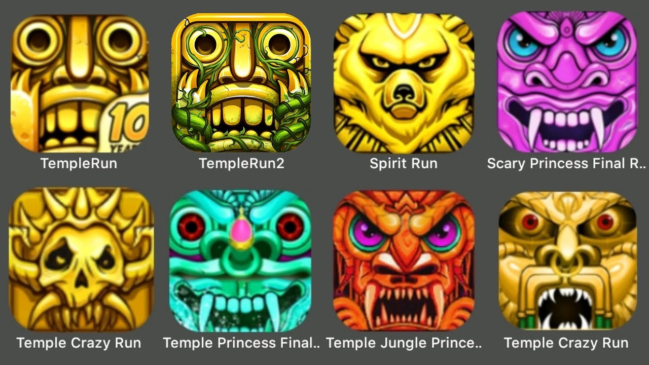 Temple Run 2 Vs Temple Jungle Runner Vs Tomb Runner Vs Run Monster Run(Android  Version) 