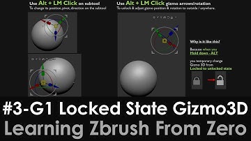 3-Gizmo3D-1 Unlock locked state Alt + LM Click, change gizmo