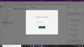 Generating practice Math quiz in Microsoft OneNote