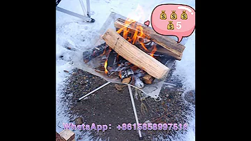 Stainless Steel Mesh Burner Furnace Firewood Burning Stand Stainless Steel Portable Fire Pit Outdoor 