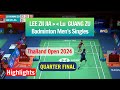 LEE ZII JIA vs LU GUANG ZU Toyota Thailand Open 2024 | Badminton Highlights