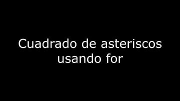 Cuadrado con asteriscos - Programación en Java