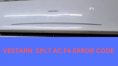 how to solve vestar split ac f4 Error code problam || #vestar #f4 #Errorcode #YouTube video