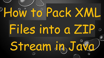 How to Pack XML Files into a ZIP Stream in Java