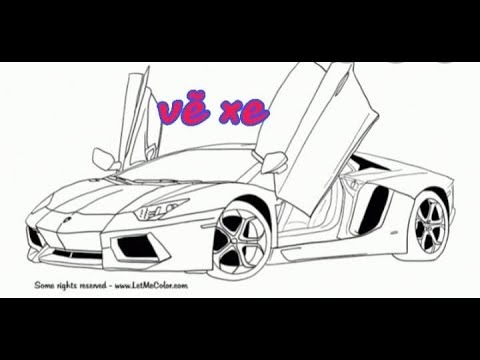 Hướng dẫn vẽ ô tô (siêu xe lamborghini)How to draw cars (lamborghini supercar)