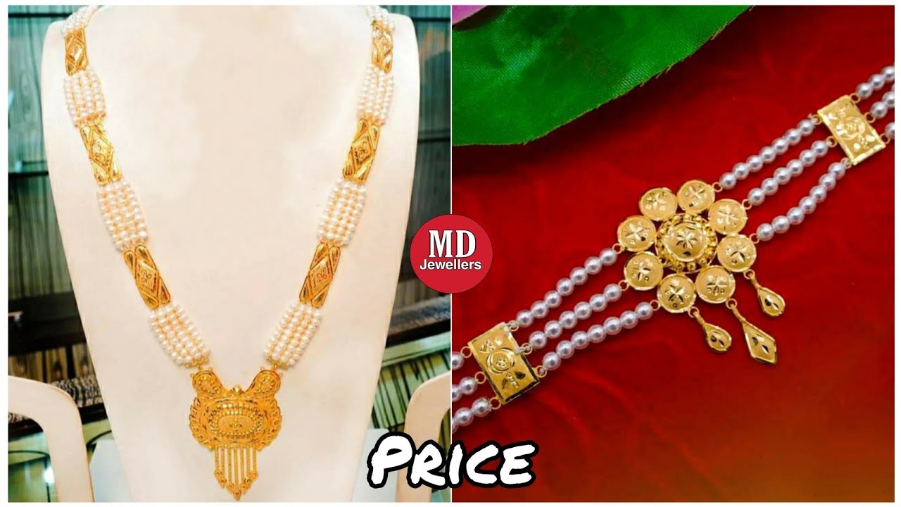 Gold-Pearl Choker and Sitahaar designs 