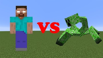 Herobrine VS Mutant Creeper In Minecraft!