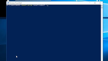 install kubectl using install-kubectl.ps1 from powershell gallery