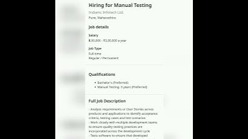 Manual Test Engineer#fresher #experienced #getemployed #youtubeshorts #manualtestingjobs #qajobs