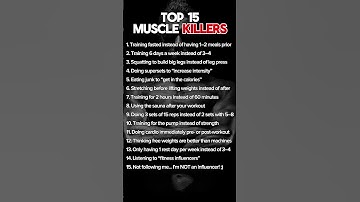 Top 15 Muscle Killers You Must STOP Doing! Follow @lars.langen to learn from my mistakes!