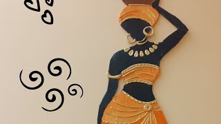 Best out of waste craft ideas | Beautiful Women wall decor | DIY easy cardboard wall decoration