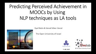 Predicting Perceived Achievement in MOOCs by Using NLP techniques as Learning Analytics tools