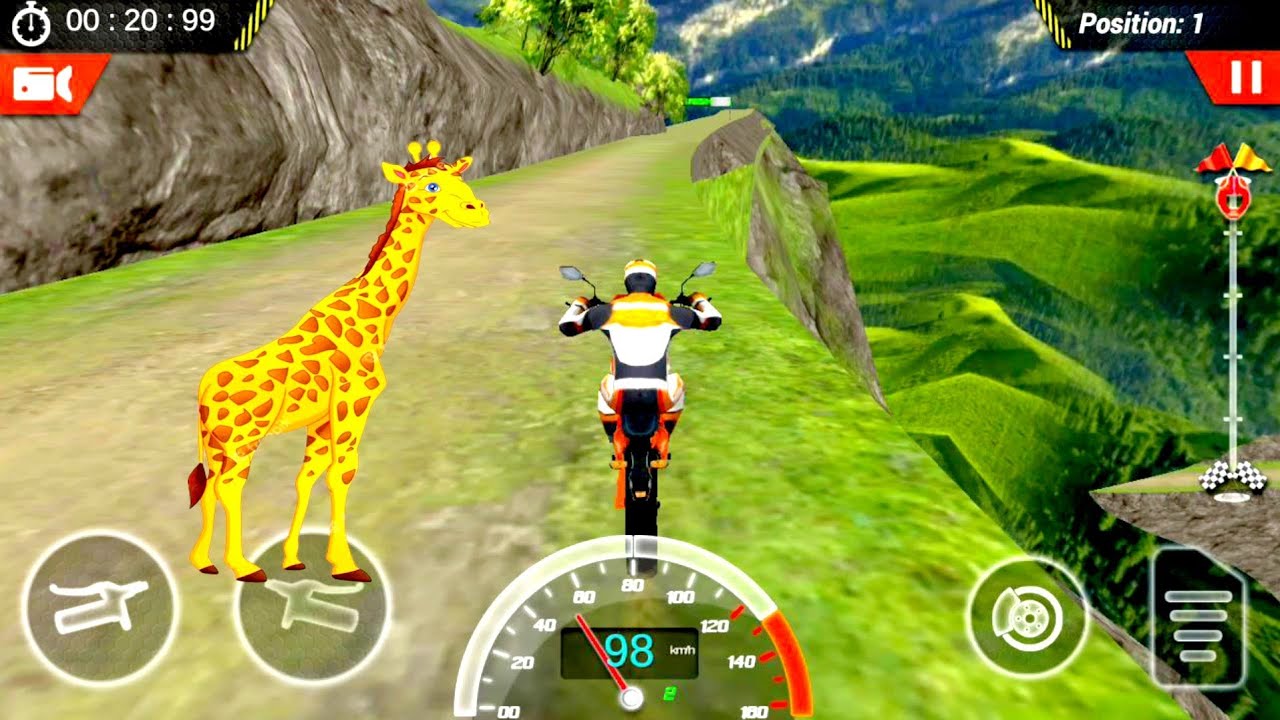 Off road bike racing game Uphill off road bike race simulator