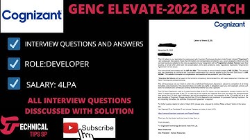 COGNIZANT GENC ELEVATE INTERVIEW EXPERIENCE |BATCH-2022|ALL INTERVIEW QUESTIONS IN DETAIL | PART-1