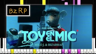 Toy en el Mic - MILO J & BZRP Music Sessions #57 | Piano Tutorial | Free MIDI