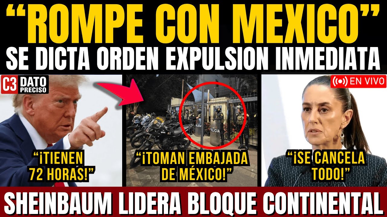¡TRUMP PIERDE EL CONTROL! "CLAUDIA LIDERA" ¡COLAPSA CUMBRE! "SITIAN A EMBAJADA! "DESATA CONFLICTO"