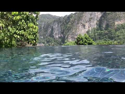 Infinity pool at the Aonang Cliff Beach Resort Ao Nang Krabi Thailand