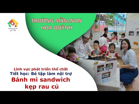 Lĩnh vực phát triển thể chất: bé tập làm nội trợ