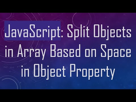 JavaScript: Split Objects