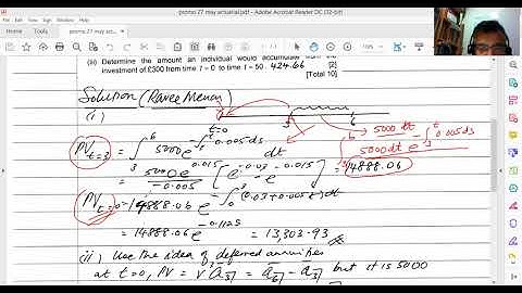 Actuarial Mathematics (CM1) tutorial video