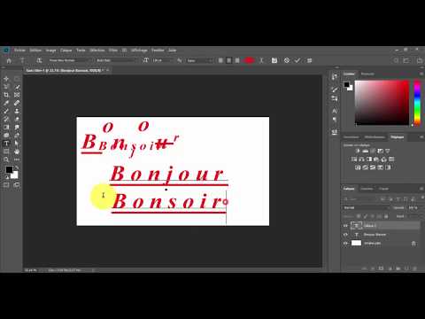 Vidéo: Comment souligner du texte dans Photoshop ?