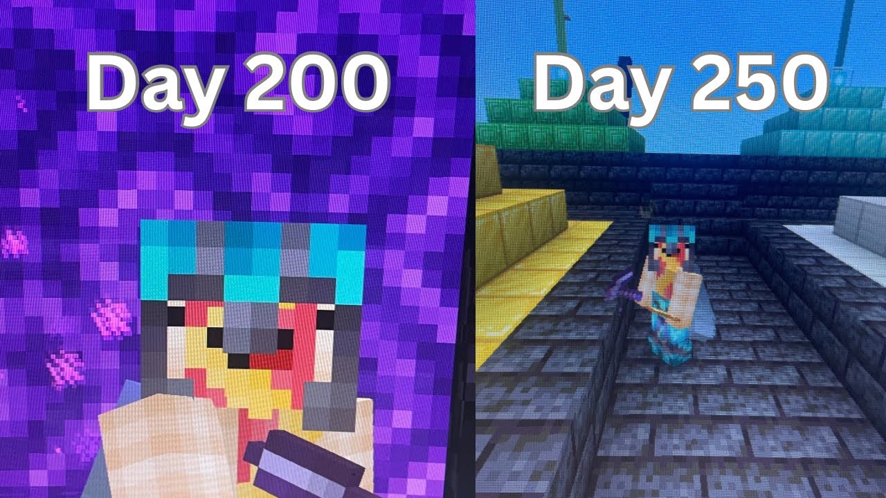 I Survived 250 Days On Minecraft..