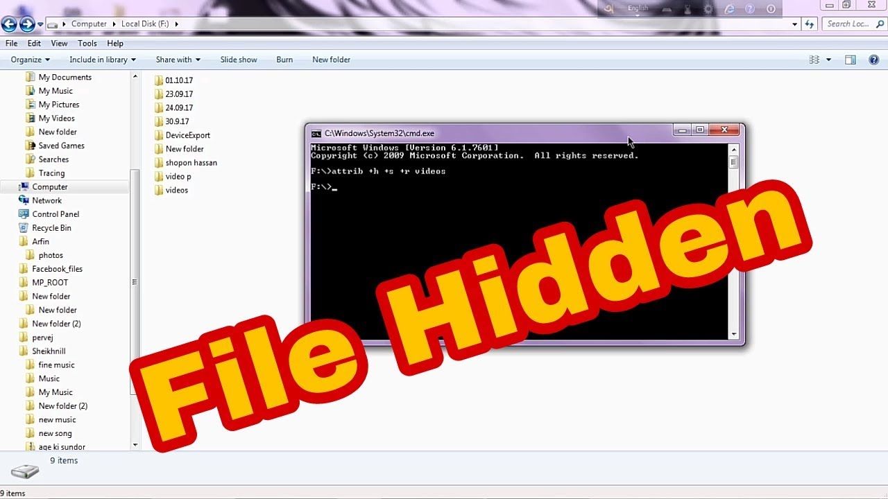 How to pc file hidden cmd very Easy (Bangla)/Android And Technology