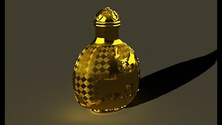 Perfume bottle made of 18KT gold
