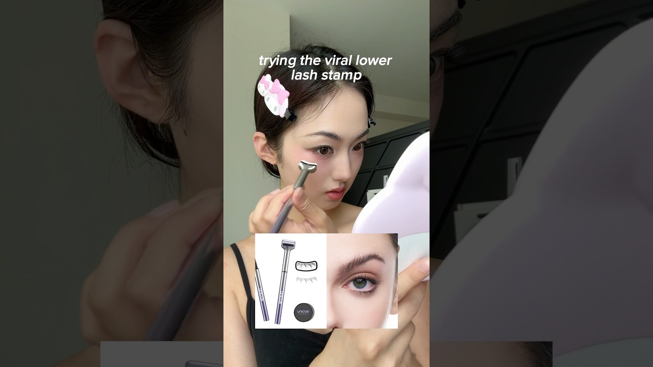 testing out the VIRAL lower lash stamp🫣 would you try this??? 