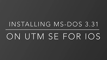 Installing MS-DOS 3.31 on UTM SE for iOS