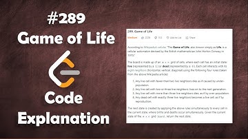 Game of Life | Live Coding with Explanation | Leetcode - 289