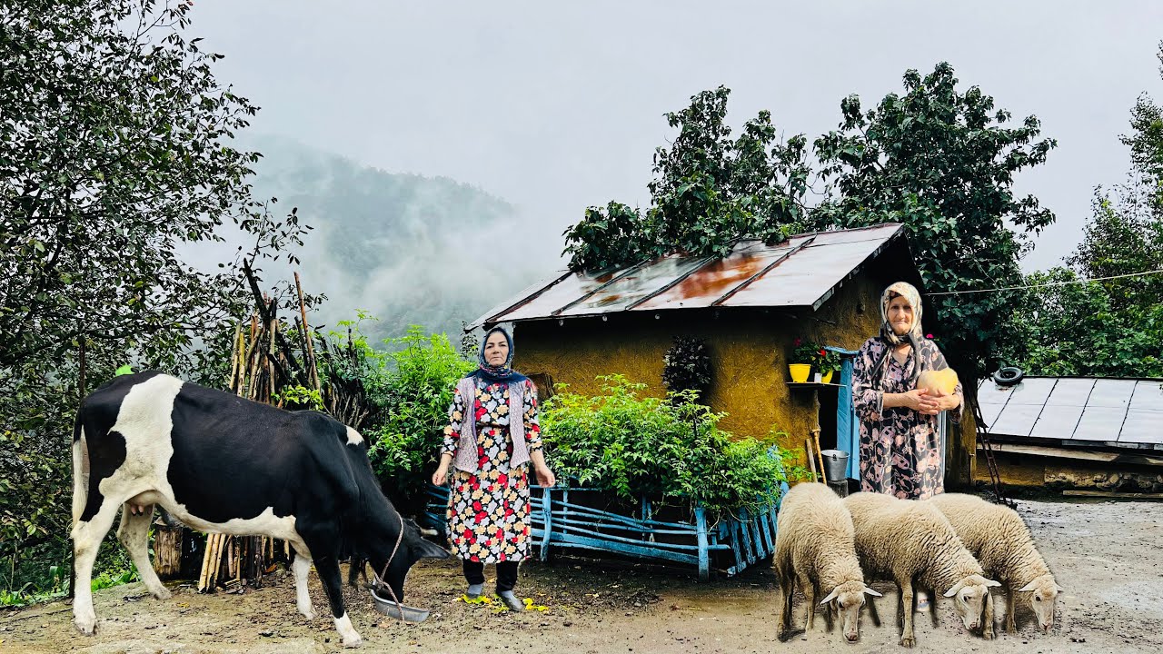 Cooking for Our Farm Dog and Cows | Preparing Traditional Local Leek Dish in the Village