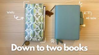 Planner crisis | downsising to two notebooks [hobonichi weeks and a6 techo]